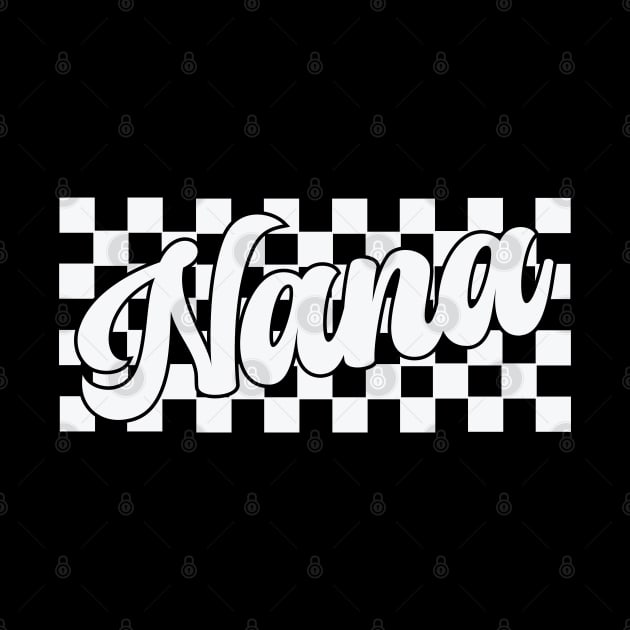 Nana Retro Checkered Grandma by Peter smith