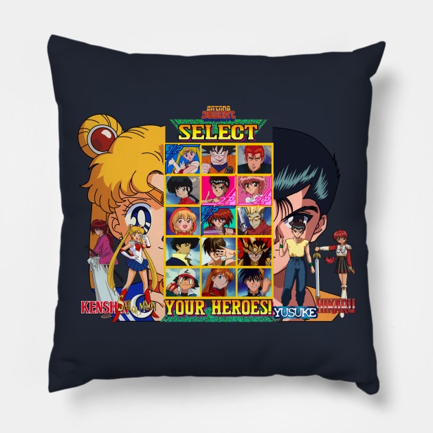 Select 90s Heroes Pillow by Batang 90s Art