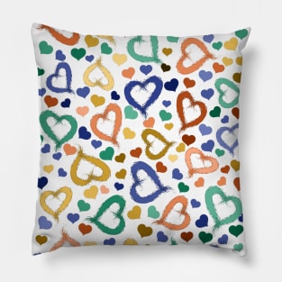 Colorful Heart-Adorned Design Pillow