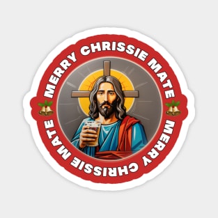 Merry chrissie mate ozzy Australian Christmas Magnet