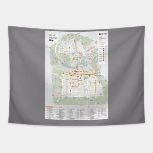 Adelaide - Australia - City Center Map - HD Tapestry