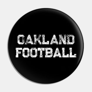 Oakland football distressed Pin