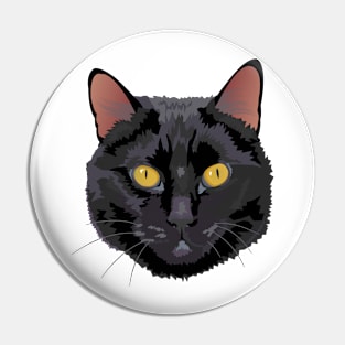 Black cat Pin