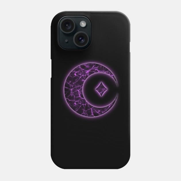 Purple Magic Crescent Moon Phone Case by Trippycollage