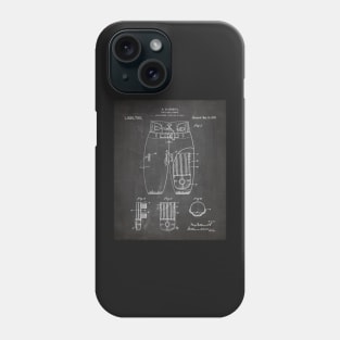 Football Pants Patent - Football Art - Black Chalkboard Phone Case