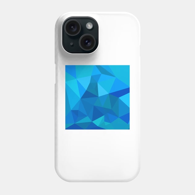 Moonstone Blue Abstract Low Polygon Background Phone Case by retrovectors