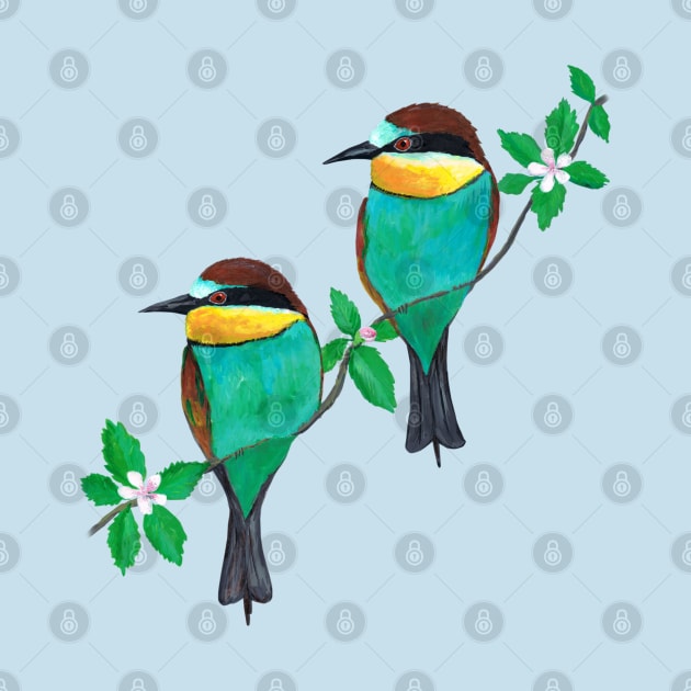 Two bee eaters by Bwiselizzy