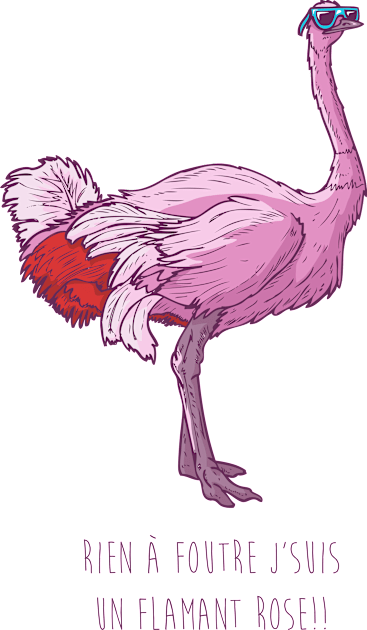 Pink ostrich Kids T-Shirt by Mistersheep