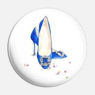 Blue Shoes and Diamonds Pin