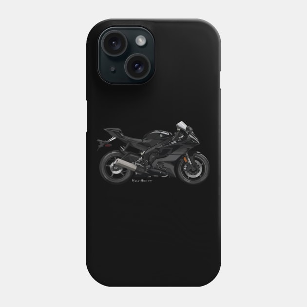 Yamaha R6 20 black, s Phone Case by MessyHighway