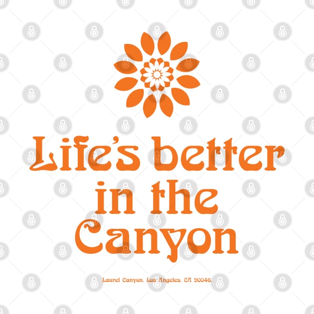 Vintage Laurel Canyon 'Life's better in the Canyon' 1960's retro print by retropetrol