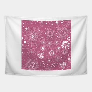 Floral doodles Tapestry