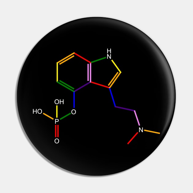 Psilocybin Rainbow Molecule Chemistry Pin by ChemECool