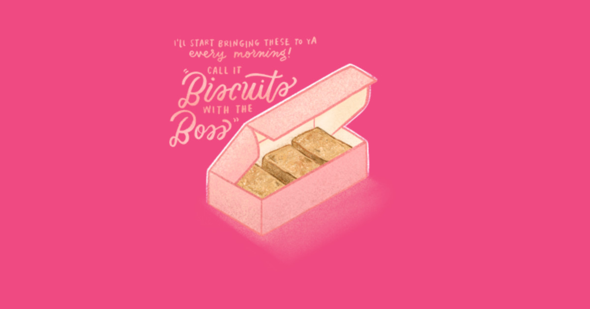 Biscuits with the Boss Ted Lasso Sticker TeePublic