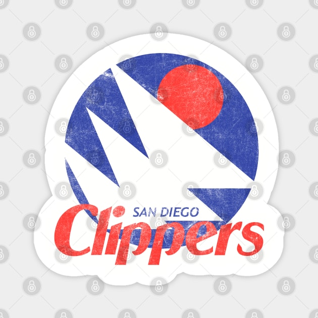 San Diego Clippers - Basketball Team - Vintage/Faded Design Magnet by CultOfRomance