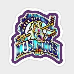 Detroit Motor City Mustangs Roller Hockey Magnet