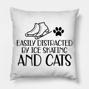 Ice Skater - Easily excited by ice skating and cats Pillow