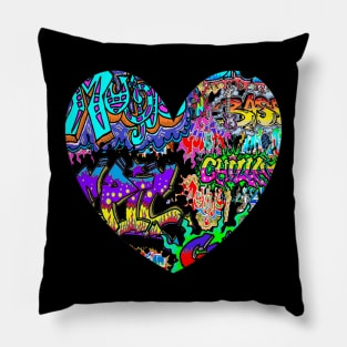 Heart Valentine Graffiti 7 Pillow