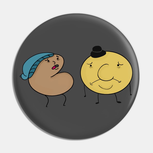 Yellow Boi and Bean Lad Pin by CalebmanX