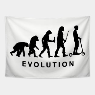 Evolution of man electric scooter Tapestry