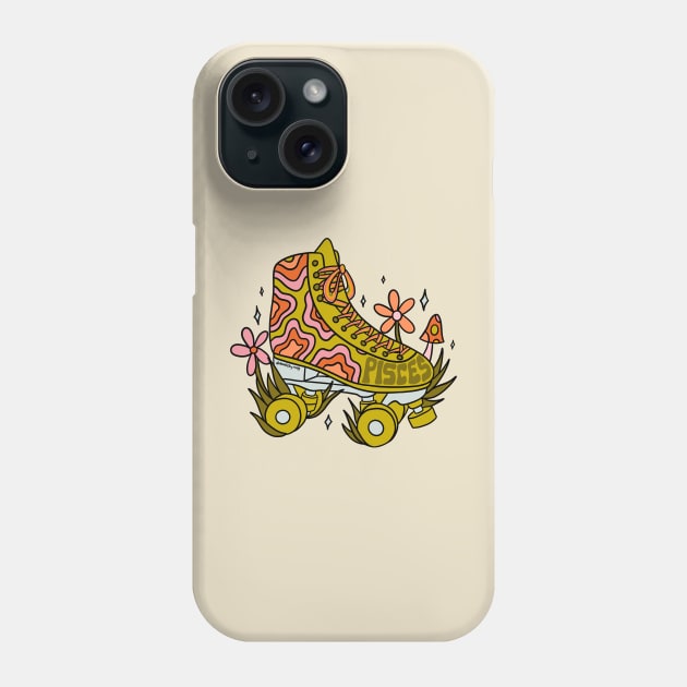 Pisces Roller Skate Phone Case by Doodle by Meg