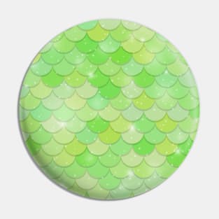 Sparkling Green Mermaid Scales Pin