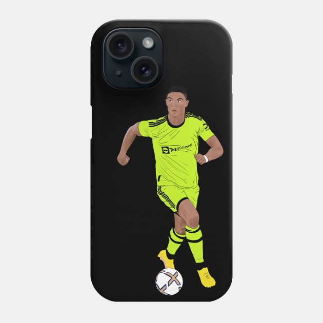 Ronaldo Green 4th Kit United Phone Case by Hevding