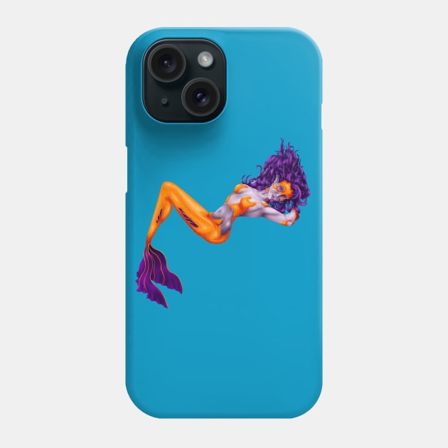 Sun Starfish Mermaid Phone Case by ChePanArt