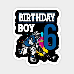 6 Year Old Ice Hockey Themed Birthday Party 6Th Boy Magnet