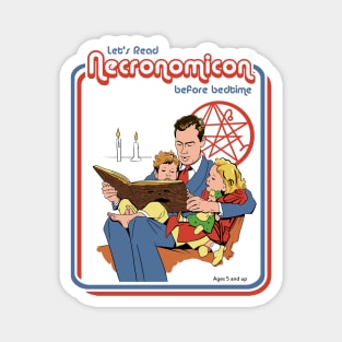 Let's read Necronomicon before bedtime Magnet