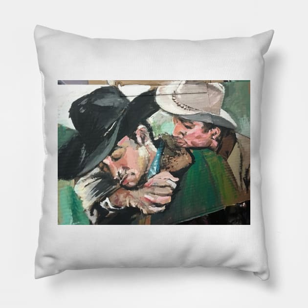 Gay Cowboys Pillow by cindybrady1986