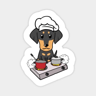 Funny dachshund is cooking Magnet