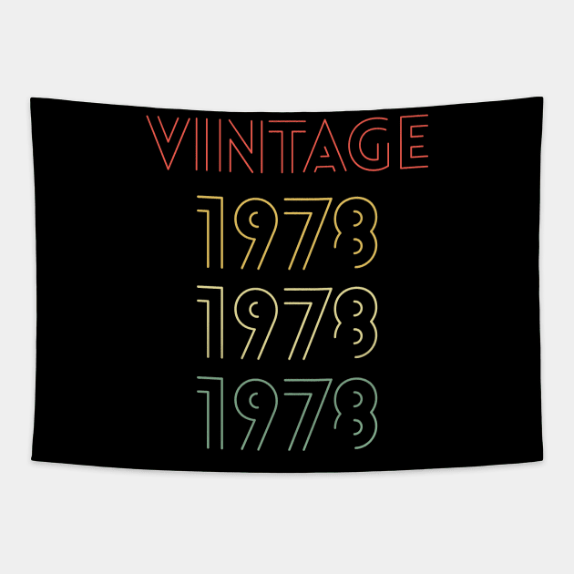 Vintage 1978 40th Birthday Tapestry by vladocar