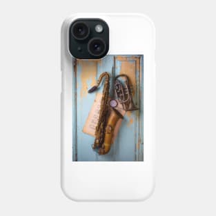 Rustic Saxophone And Pocket Watch Phone Case