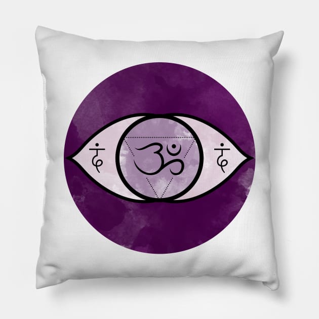 Ajna Chakra Pillow by marieltoigo