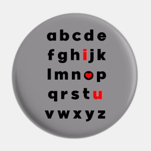 Alphabet I love you Pin