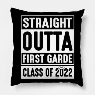 Straight Outta First Grade Class Of 2022 Students Teachers Pillow