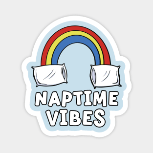 Naptime Vibes Nap Rainbow and Pillows Magnet