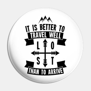 Travel Well Quote Pin