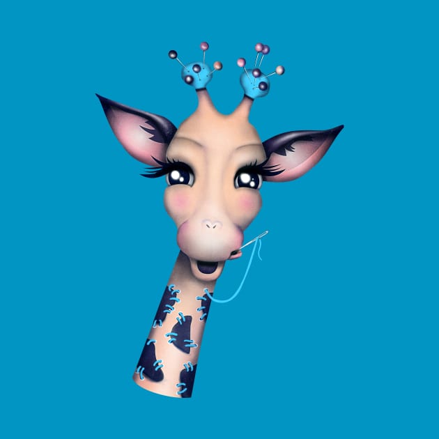 Pin Cushion Giraffe by schwebewesen