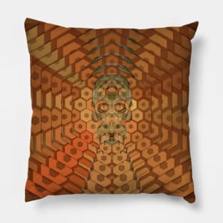 Electroluminated Skull Radiate - Root Beer Pillow