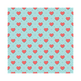 Polka Dots And Pink Hearts T-Shirt