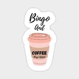 Bingo and Coffee White Magnet