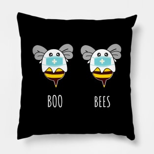 boo bees ghost and mask halloween tshirt Pillow