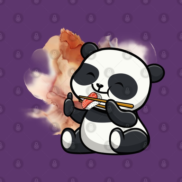 Cute Panda Sushi Time - Adorable Panda - Kawaii Panda by Suga Collection