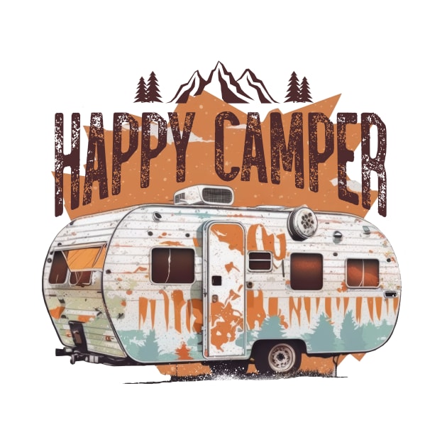 Happy Camper. Camping Van, Camp Van by ElenaDro