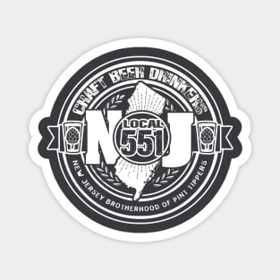 NJ CRAFT BEER DRINK LOCAL 551 Magnet