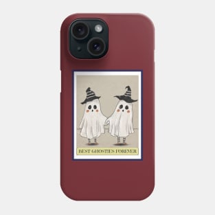 Best ghosties forever funny retro halloween best friends costumes saying Phone Case