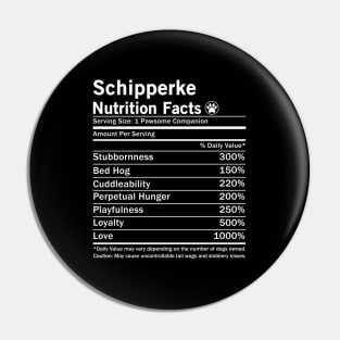 Nutrition Facts Schipperke Pin