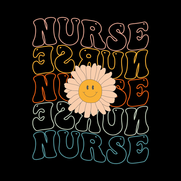 Retro Groovy Nurse Life For Women Nursing For Nurses Week T-shirts by drag is art